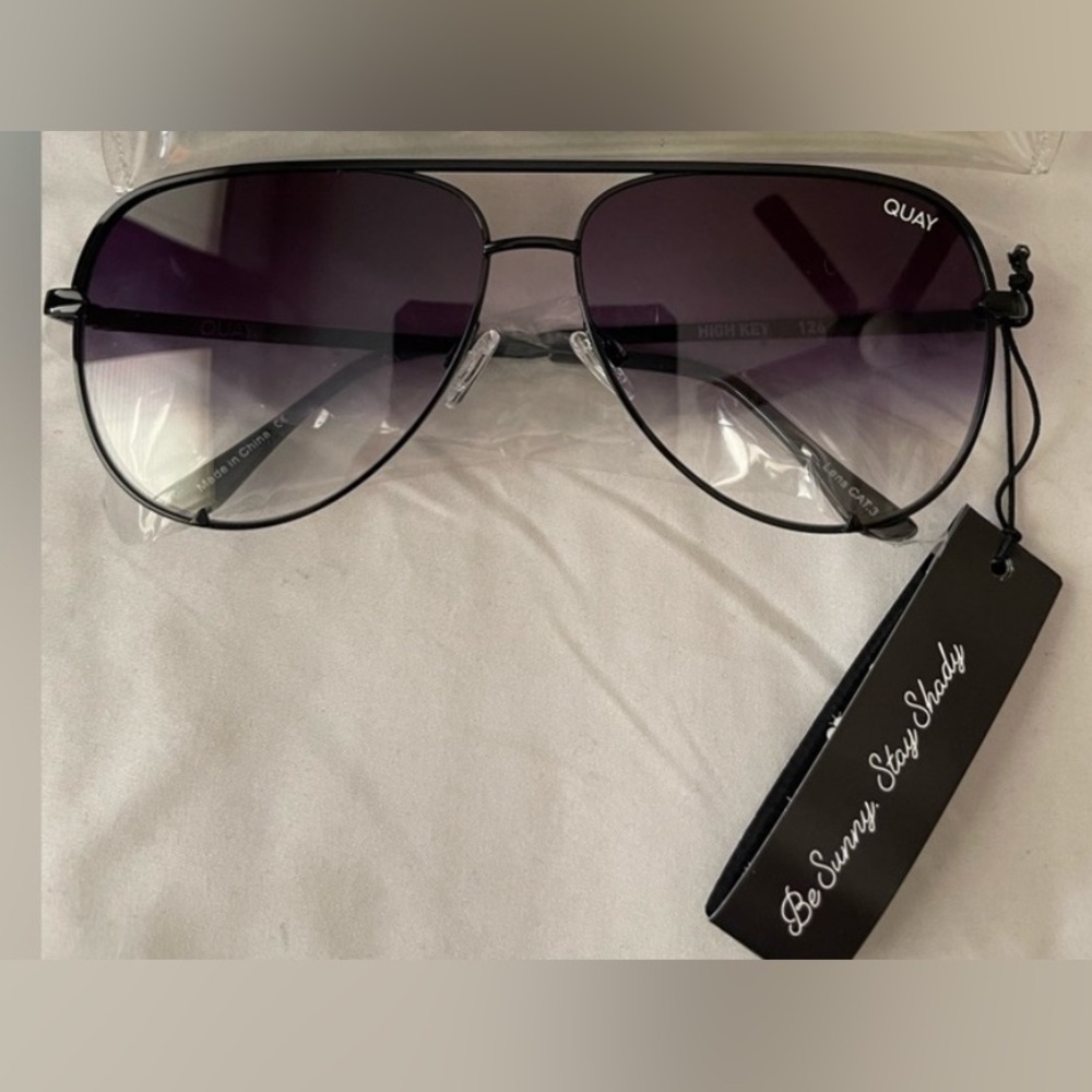 Quay Black Aviator Sunglasses - HIGH KEY Mini